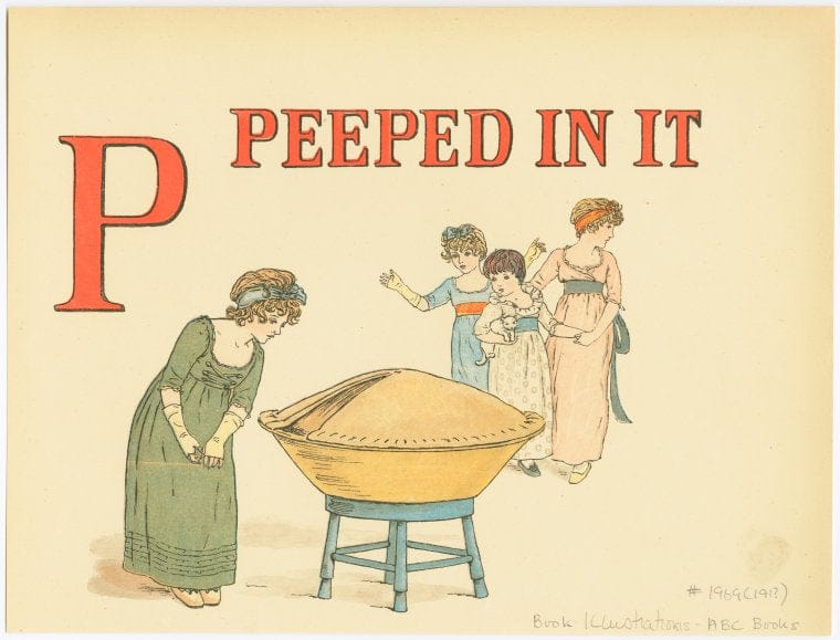 Art Print : P Peeped in It - Vintage Wall Art