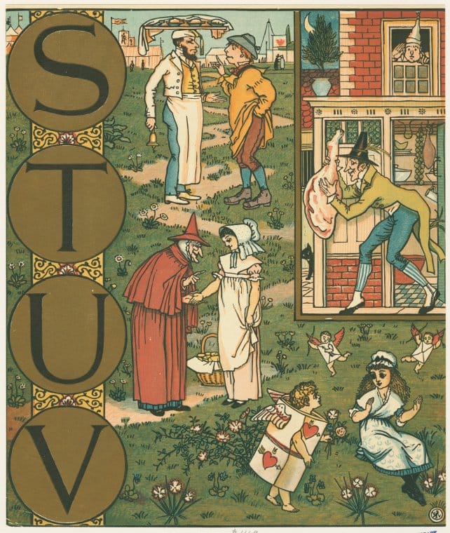 Art Print : S-T-U-V - Vintage Wall Art