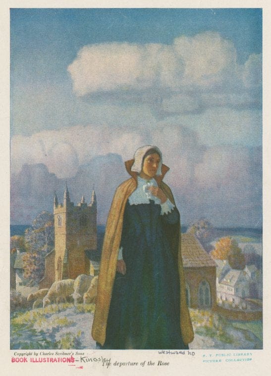 Art Print : The Departure of The Rose, 1882 - Vintage Wall Art