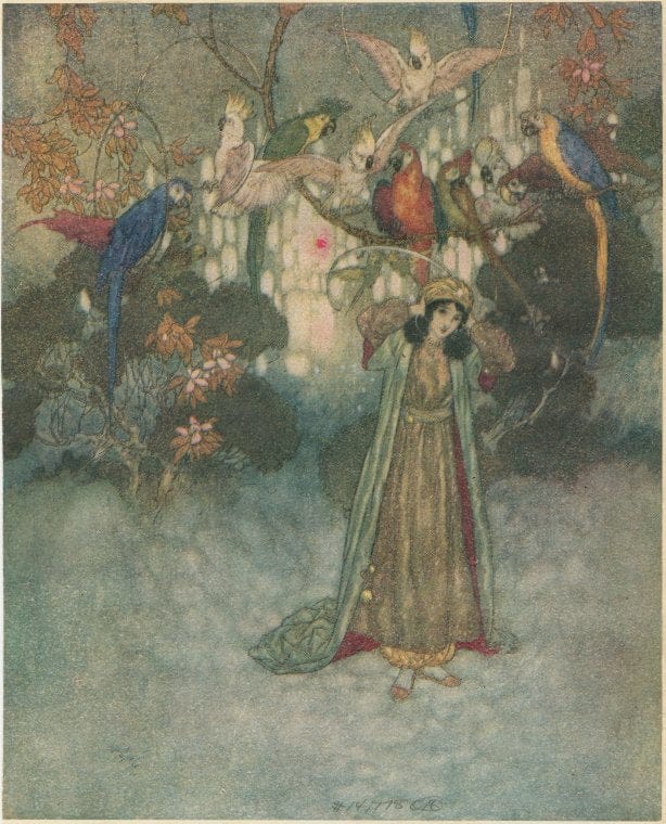 Art Print : hese no Sooner Saw Beauty Than They Began to Scream and Chatter, 1882 - Vintage Wall Art