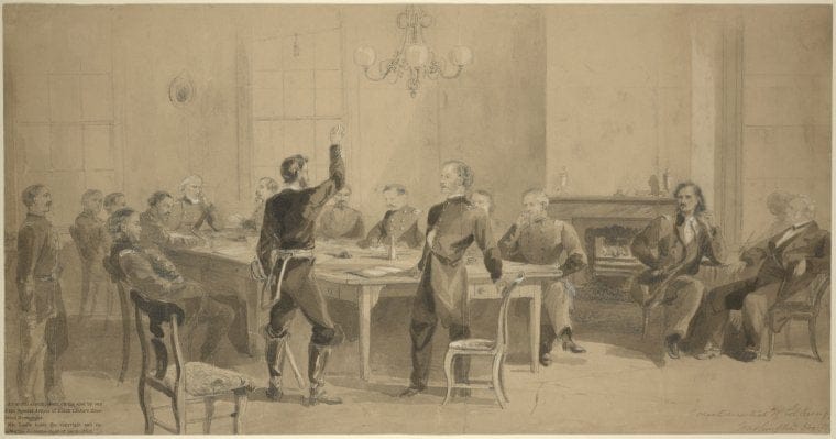 Art Print : 1862, Court-Martial of Col. Kerrigan, Washington, Dec. 1861 - Vintage Wall Art