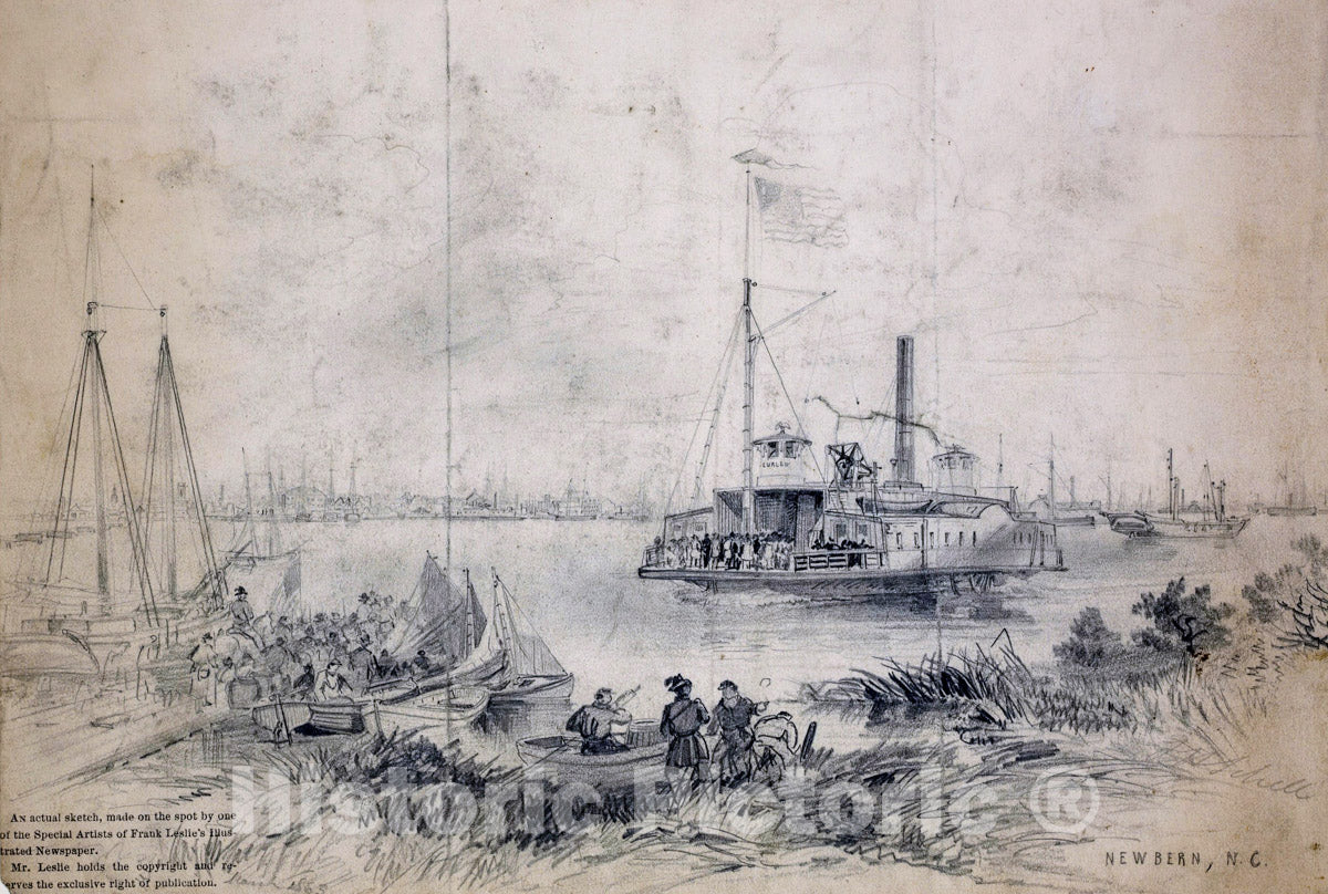 Art Print : 1861, Newbern, N.C, March 14th, 1864 - Vintage Wall Art