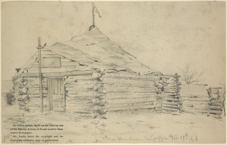 Art Print : 1861, 7th Corps Opera House, Culpepper, Febr. 29th, 1864 - Vintage Wall Art