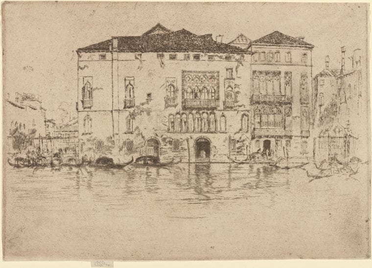 Art Print : The Palaces, 1834 - Vintage Wall Art