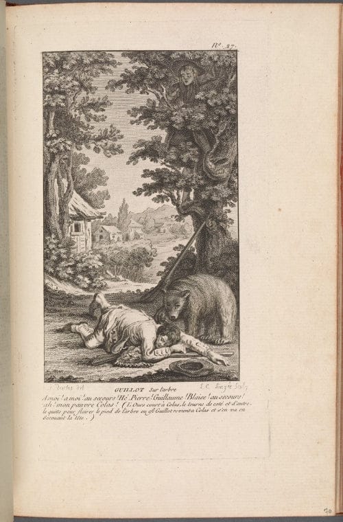 Art Print : Guillot, prend un Morceau de Bois sur la membrure, 1770 - Vintage Wall Art