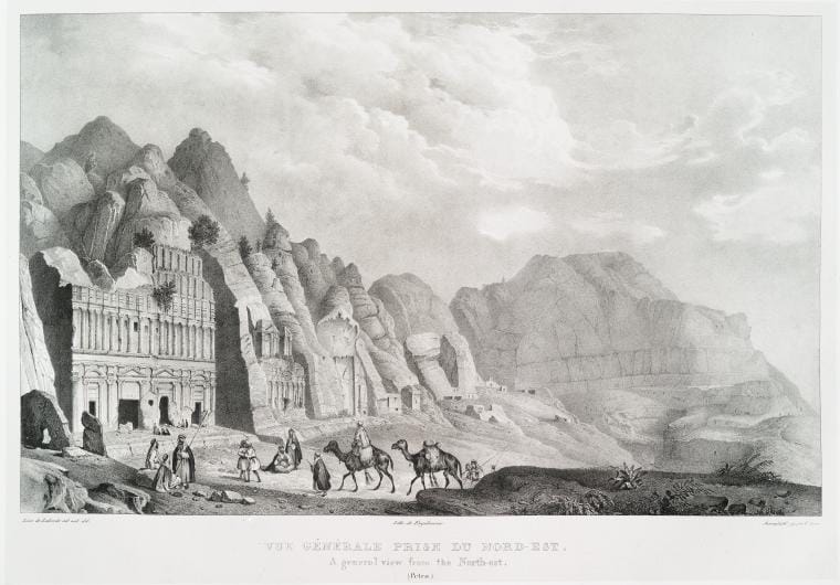 Art Print : 1830, Vue generale Prise du nord-est (Petra). - Vintage Wall Art