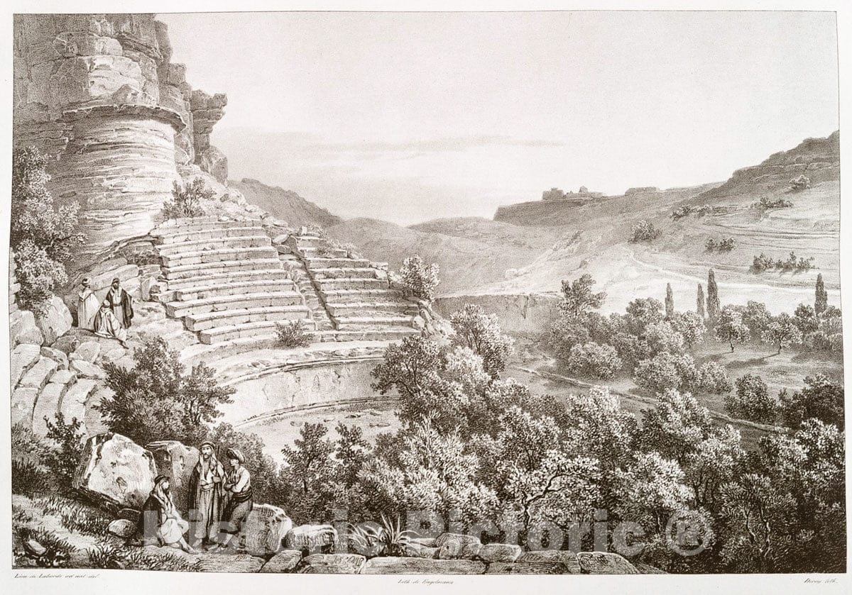 Art Print : 1830, Naumachie Dans Ouadi Sabra. - Vintage Wall Art