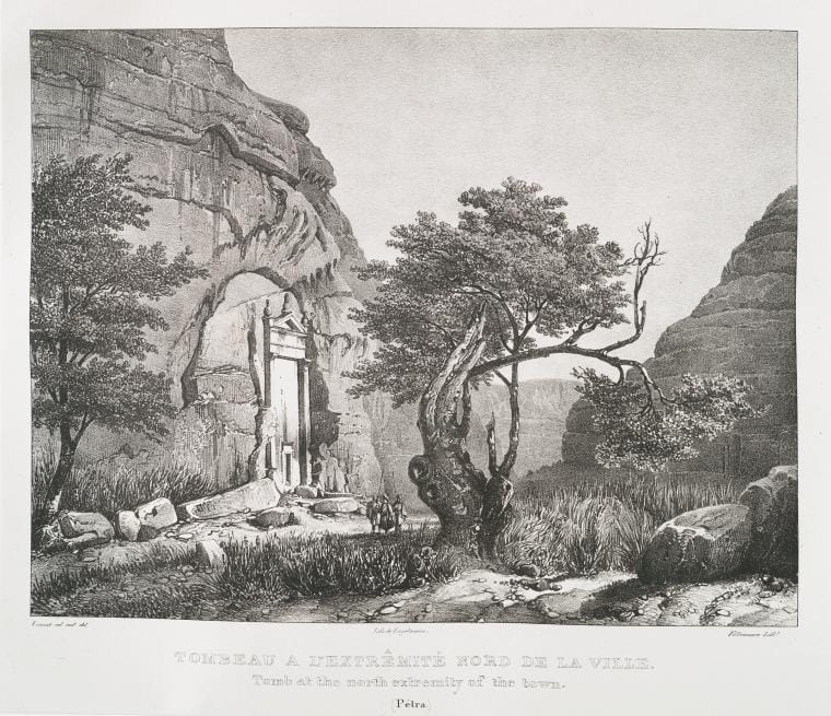 Art Print : 1830, Tombeau A l'extremite nord de la Ville (Petra). - Vintage Wall Art