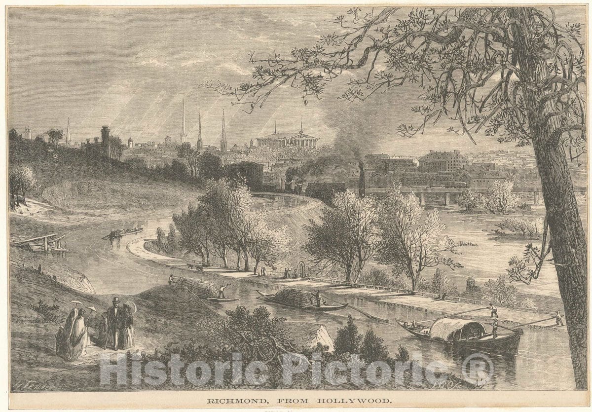 Art Print : Richmond, from Hollywood. - Vintage Wall Art