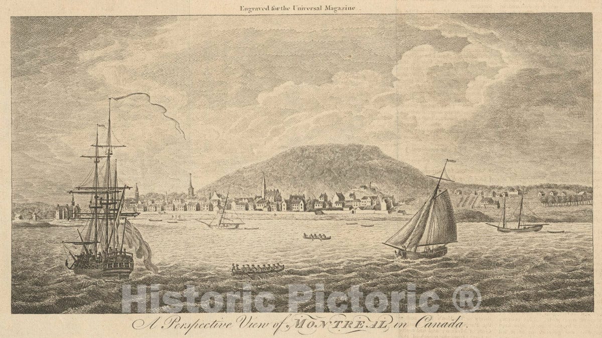 Art Print : A Perspective View of Lake George. - Vintage Wall Art
