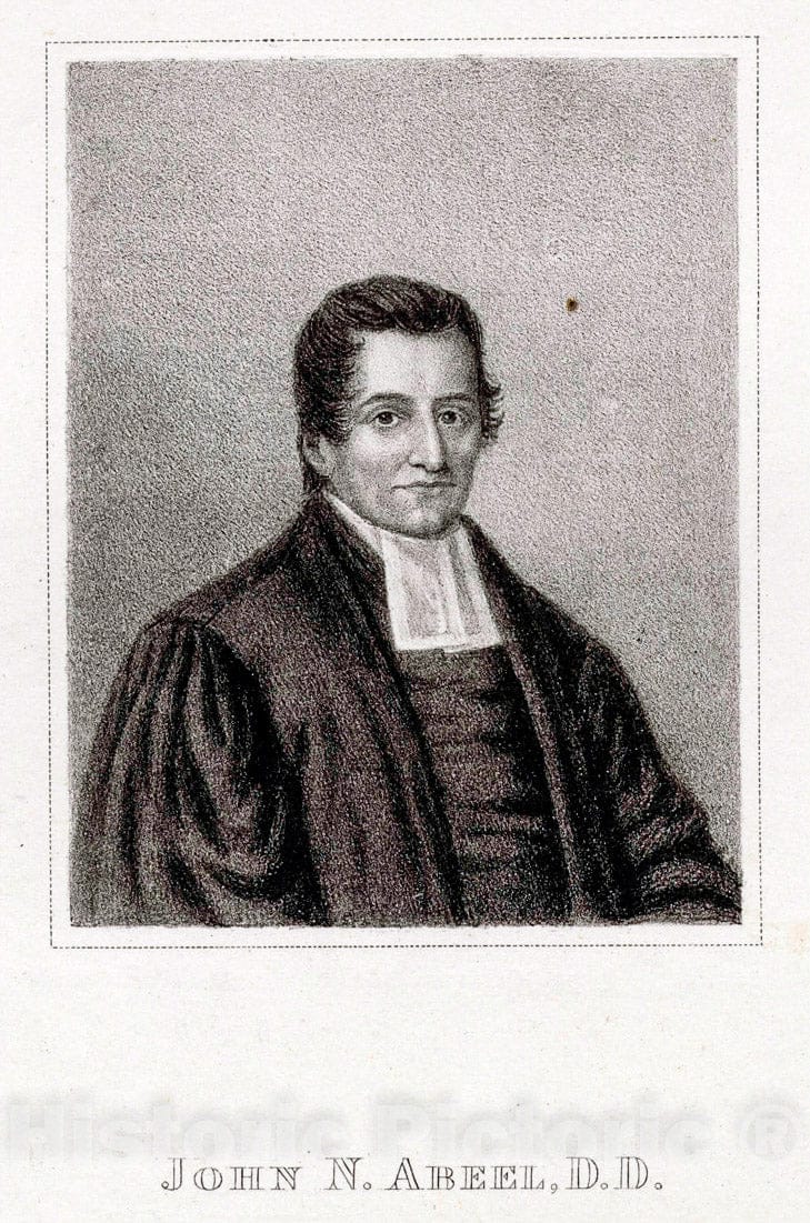 Art Print : 1801, John N. Abeel, D.D. - Vintage Wall Art