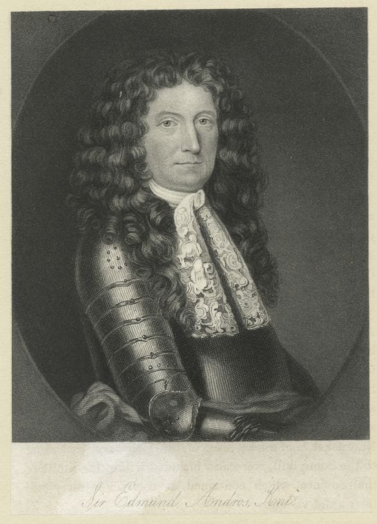 Art Print : c.1600 , Sir Edmund Andros KNT. - Vintage Wall Art V1