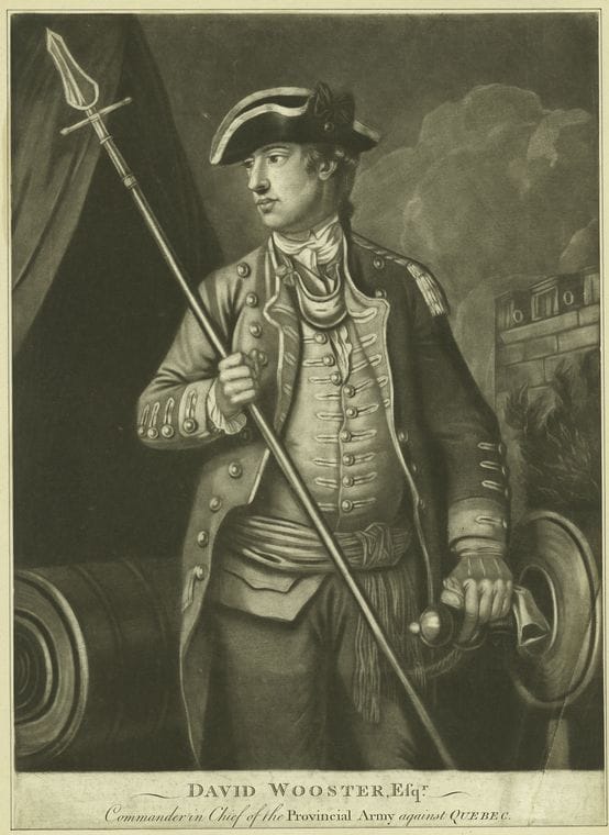Art Print : c.1760 , David Wooster, Esqr. Commander in Chief of The Provincial Army Against Quebec. - Vintage Wall Art
