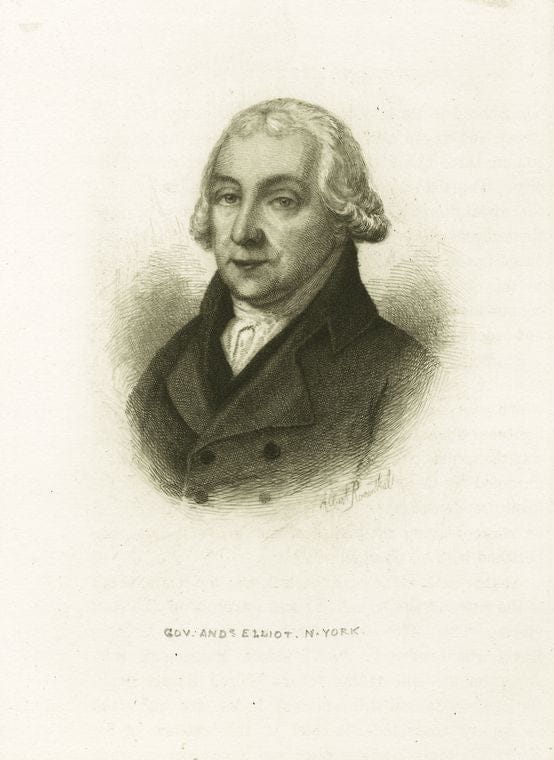 Art Print : c.1775 , Gov. Andr. Elliot N. York - Vintage Wall Art