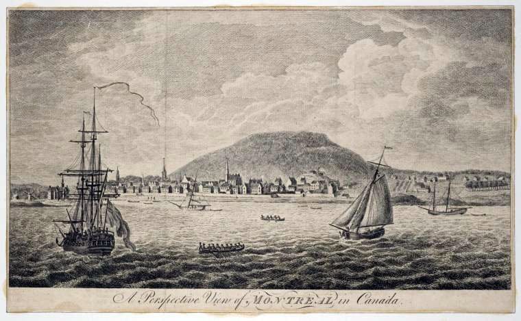 Art Print : 1657, A Perspective View of Montreal in Canada. - Vintage Wall Art