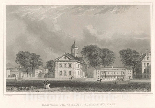 Art Print : Harvard University, Cambridge, Mass. - Vintage Wall Art