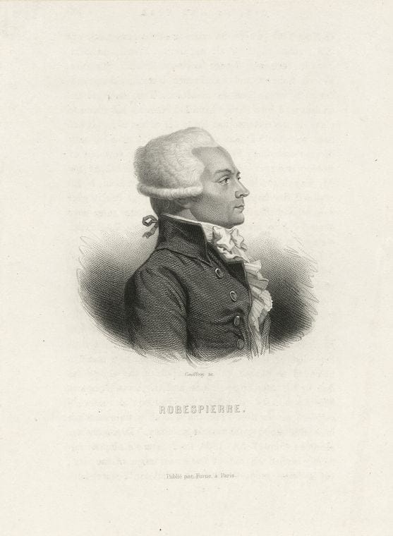 Art Print : c.1775 , Robespierre - Vintage Wall Art