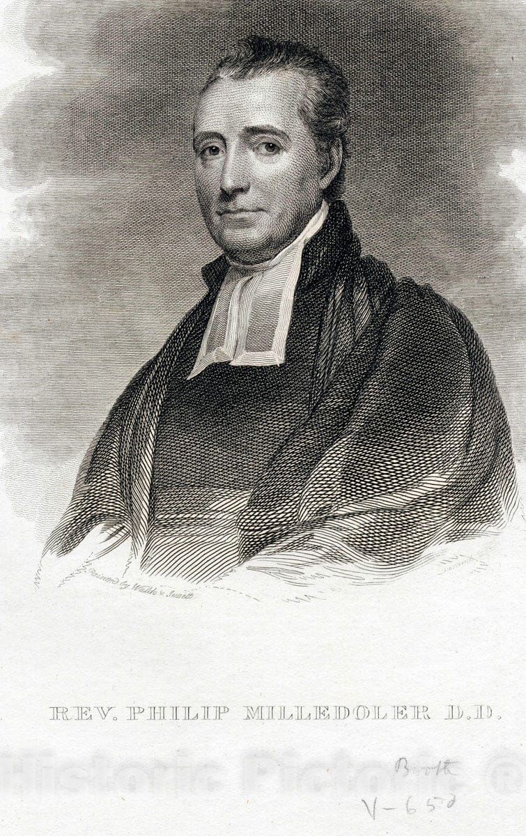 Art Print : 1801, Rev. Philip Milledoler D.D. - Vintage Wall Art