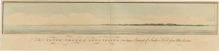 Art Print : The South Shore of Long Island, Ten Leagues eastward of Sandy Hook, Four Miles Distant - Vintage Wall Art