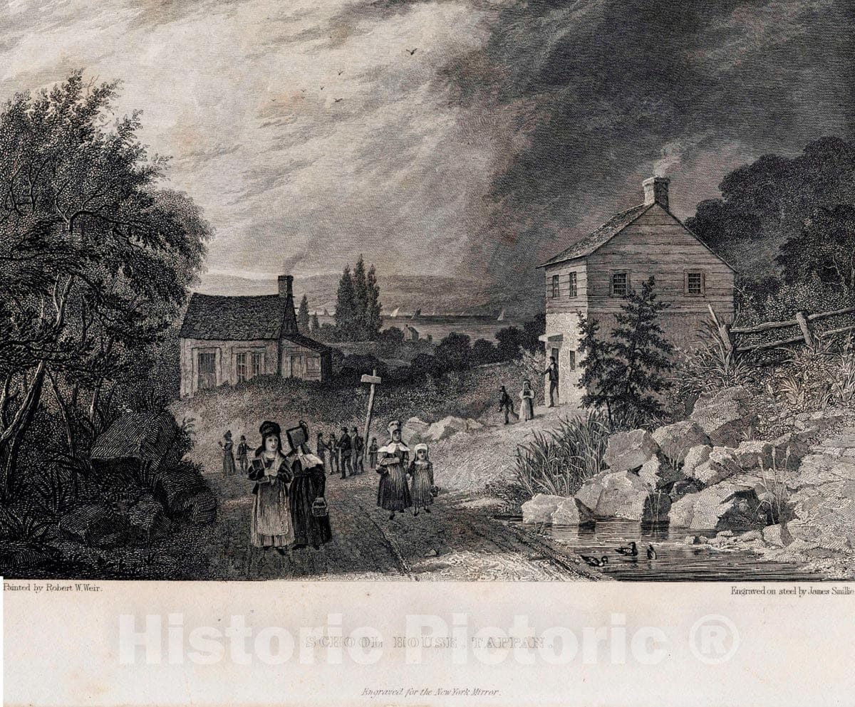 Art Print : School House, Tappan - Vintage Wall Art