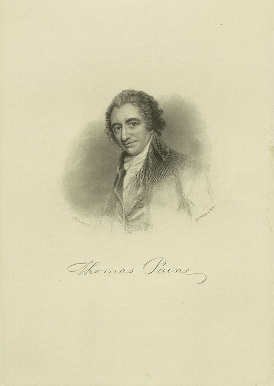 Art Print : c.1760 , Thomas Paine - Vintage Wall Art