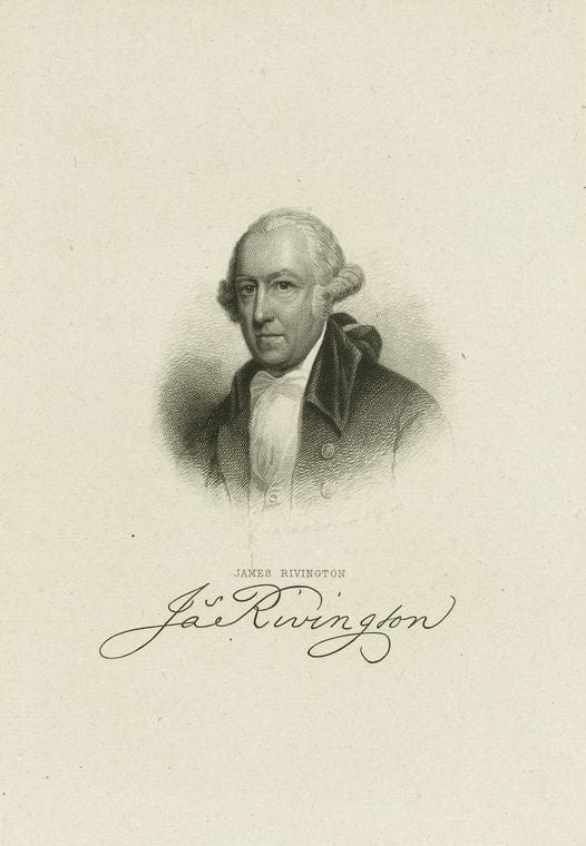 Art Print : c.1760 , James Rivington - Vintage Wall Art