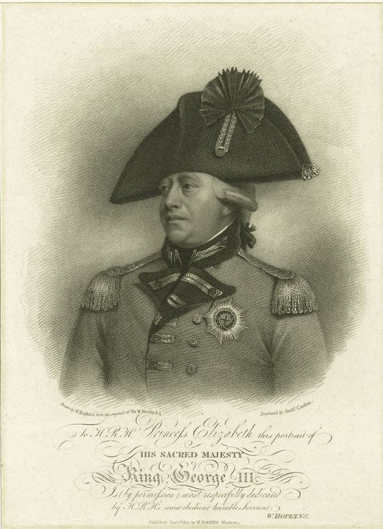 Art Print : c.1760 , His Sacred Majesty King George III - Vintage Wall Art