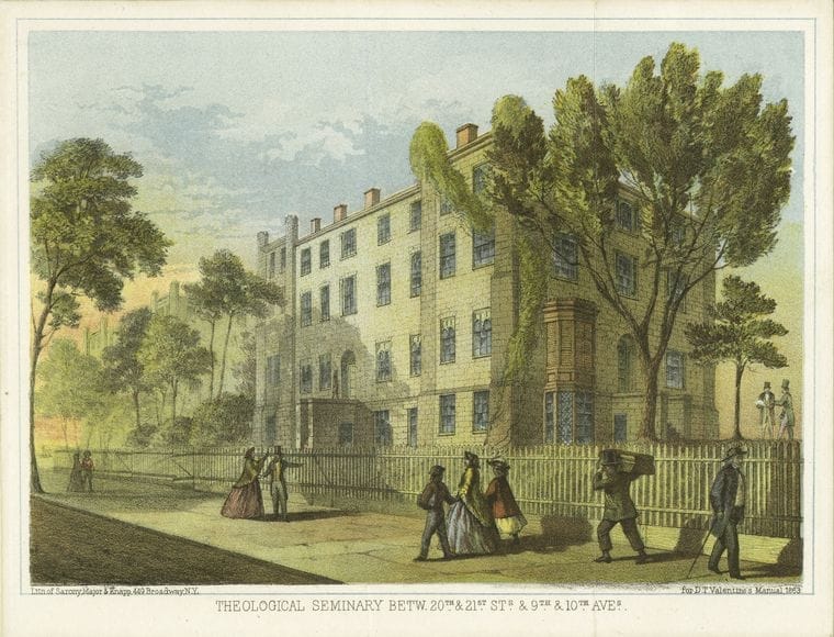 Art Print : 1828, Theological Seminary betw. 20th & 21st STS. & 9th & 10th Aves. - Vintage Wall Art
