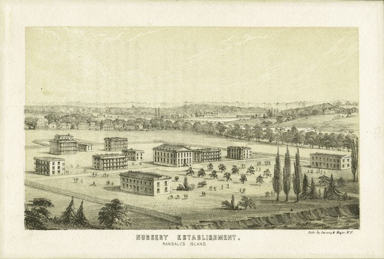 Art Print : 1880, Nursery Establishment Randall's Island - Vintage Wall Art