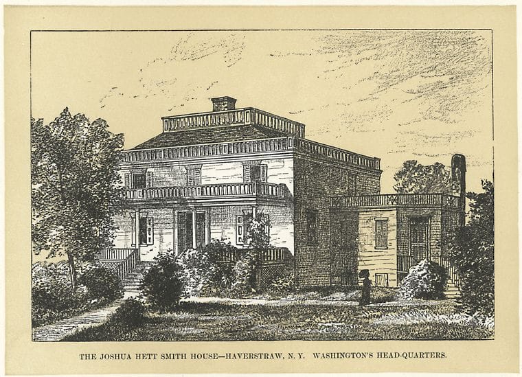 Art Print : The Joshua Hett Smith House - Haverstraw, N.Y. Washington's Head-Quarters - Vintage Wall Art