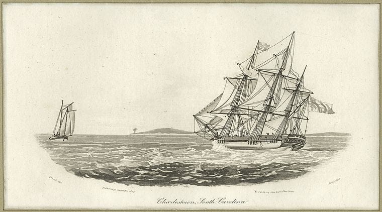 Art Print : 1775, Charlestown, South Carolina - Vintage Wall Art