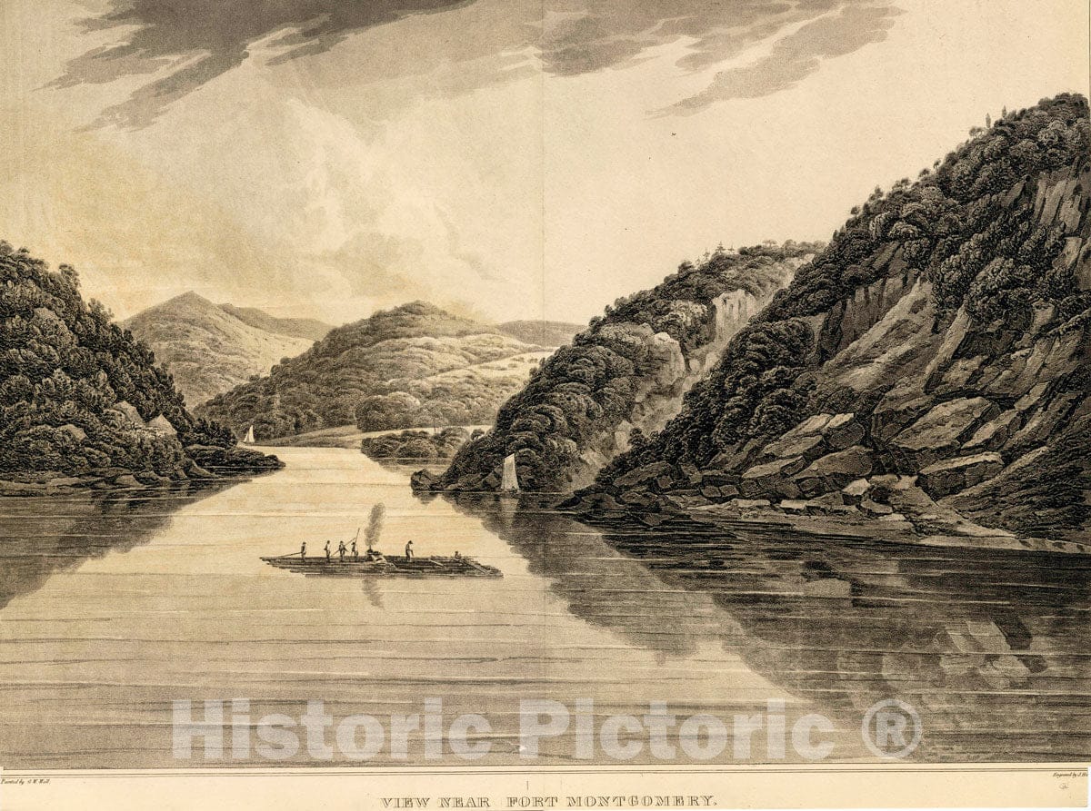 Art Print : View Near Fort Montgomery. - Vintage Wall Art