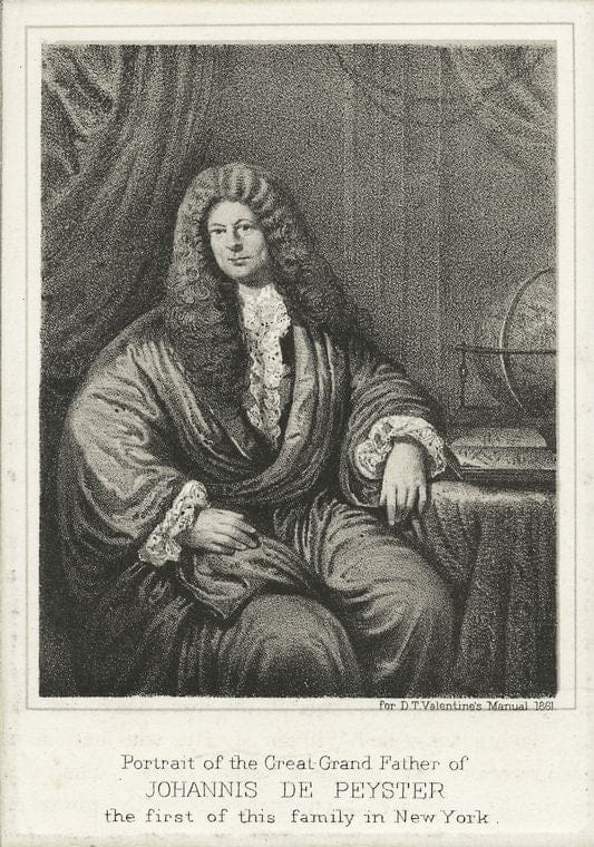 Art Print : c.1600 , Portait of Great-Grandfather of Johannis de Peyster - Vintage Wall Art