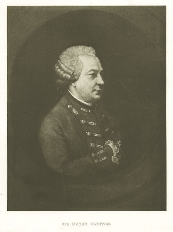 Art Print : c.1775 , Sir Henry Clinton - Vintage Wall Art V2