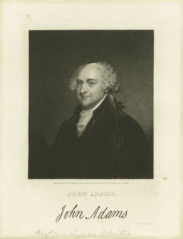 Art Print : c.1775 , John Adams - Vintage Wall Art V2