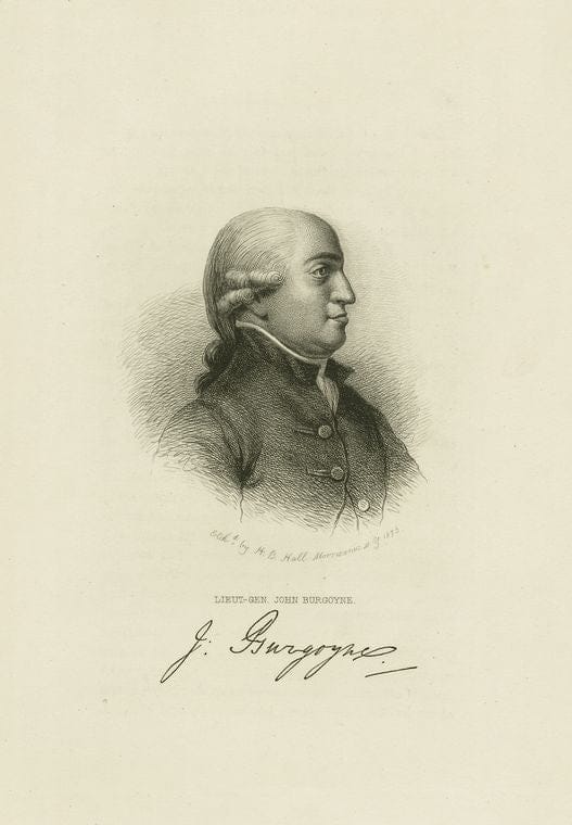 Art Print : c.1775 , Lieut.-Gen. John Burgoyne - Vintage Wall Art