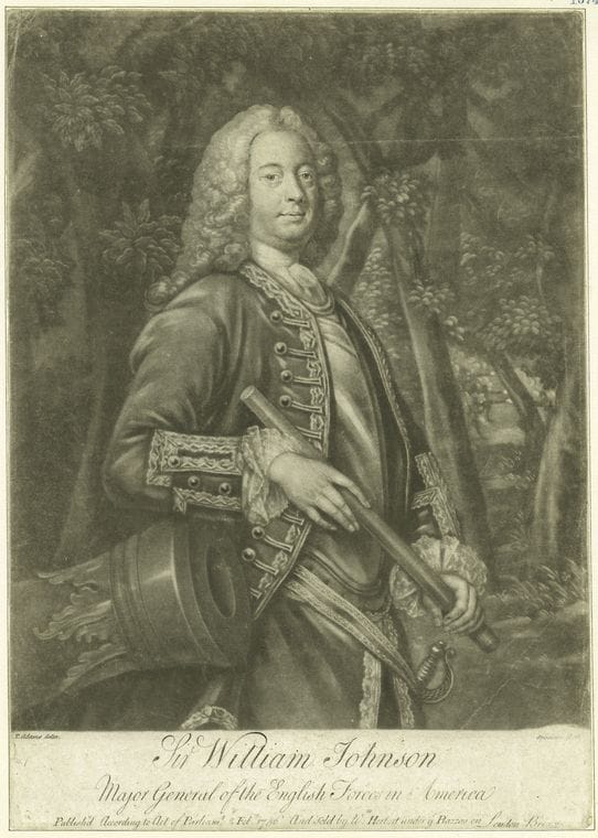 Art Print : c.1760 , Sir William Johnson Major General of The English Forces in America - Vintage Wall Art