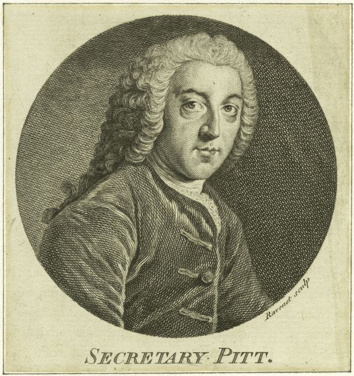 Art Print : c.1760 , Secretary Pitt - Vintage Wall Art