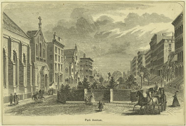 Art Print : 1828, Park Ave. - Vintage Wall Art