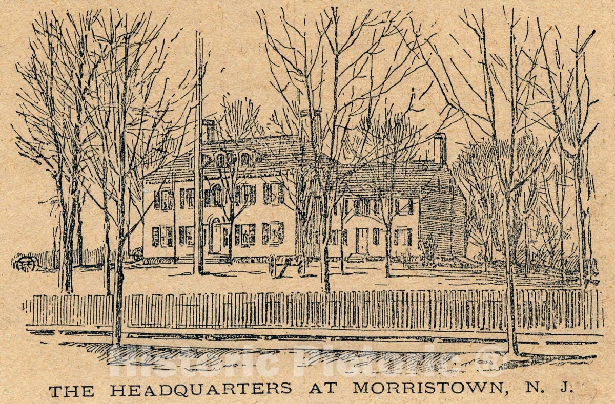 Art Print : The Headquarters at Morristown, N.J. - Vintage Wall Art