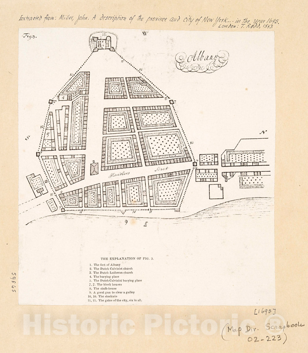 Art Print : 1843, Albany. - Vintage Wall Art