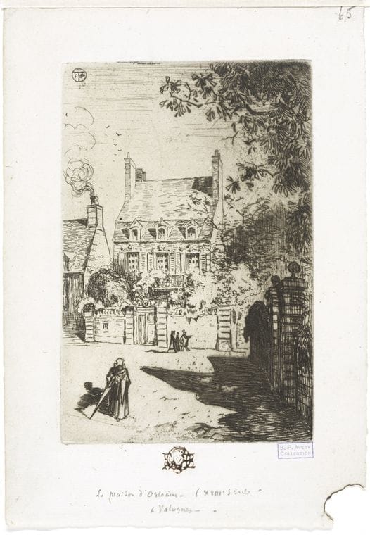 Art Print : 1872, En Province, la Maison d'Orleans (Valognes). - Vintage Wall Art