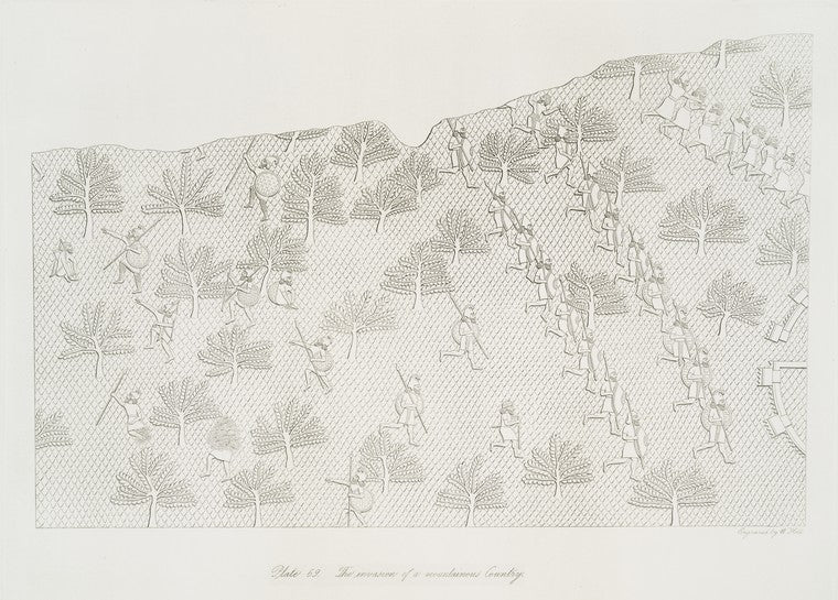 Art Print : 1849, The Invasion of a Mountainous Country. [Quyunjik] - Vintage Wall Art