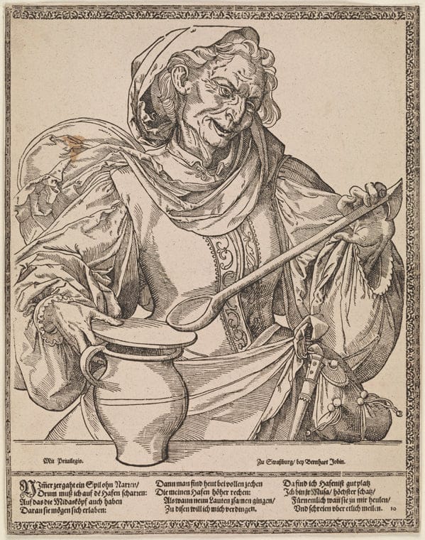 Art Print : A Fool Running to The Monastery of St. Benedict in Order to Regain Her Sanity, 1667-1700 - Vintage Wall Art