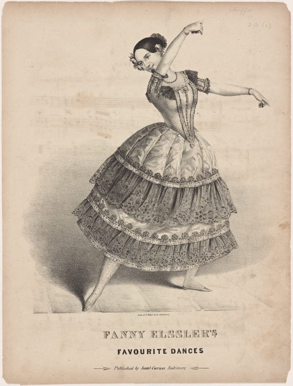Art Print : Fanny Elssler's Favourite Dances, 1810 - Vintage Wall Art