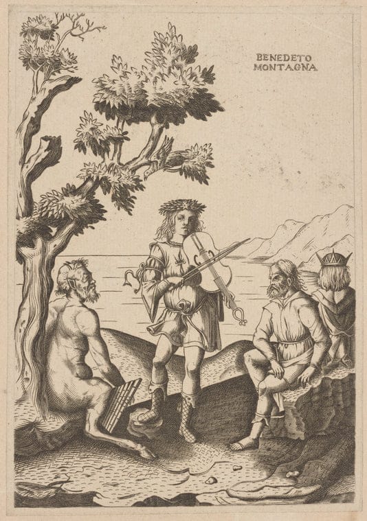 Art Print : Apollo and Midas (Copy?), 1500 - Vintage Wall Art