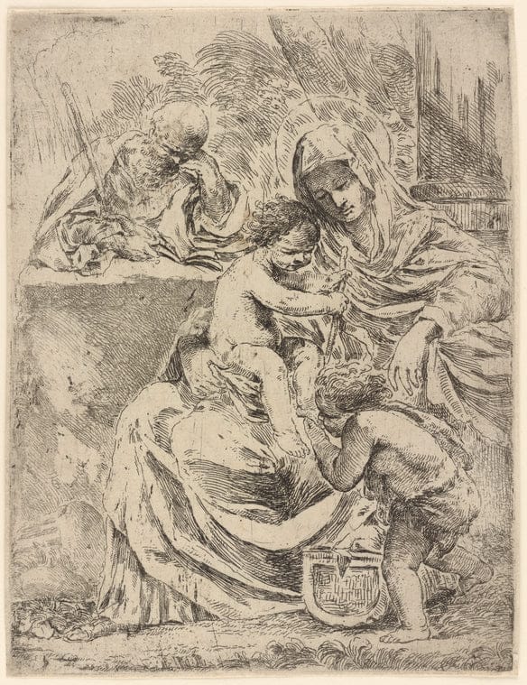 Art Print : Holy Family, 1601-1700 - Vintage Wall Art