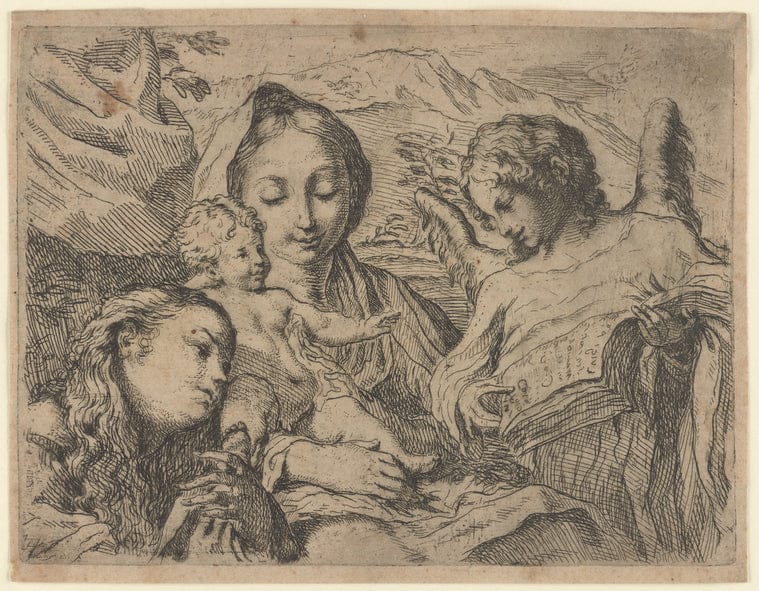 Art Print : Madonna di San Girolamo, 1575-1625 - Vintage Wall Art