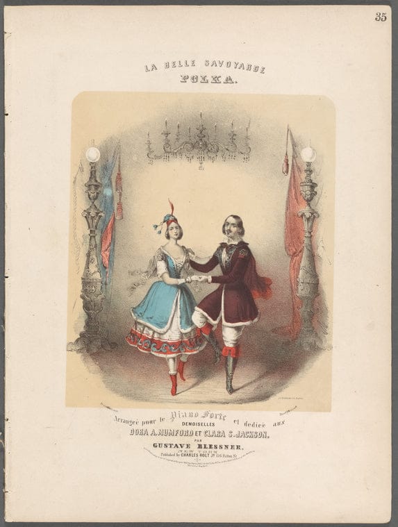 Art Print : La Belle savoyarde Polka, 1808 - Vintage Wall Art V1