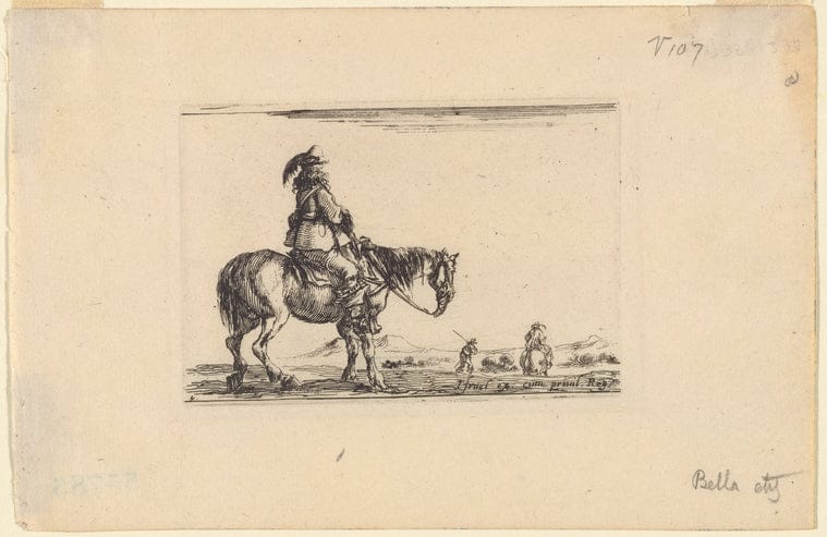 Art Print : Un cavalieren Marche, se dirigeant vers la Droite, 1601-1700 - Vintage Wall Art